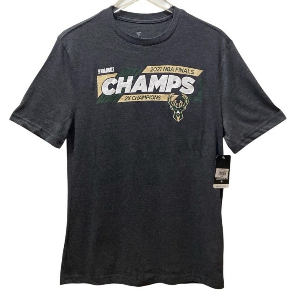 Milwaukee Bucks 2021 NBA Finals Champions Fanatics T-Shirt Men M NWT